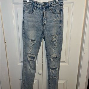 American Eagle size 6 distressed jeans.